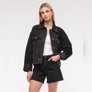 Abercrombie & Fitch High Rise Dad Short 7" - Black - 25 (0)